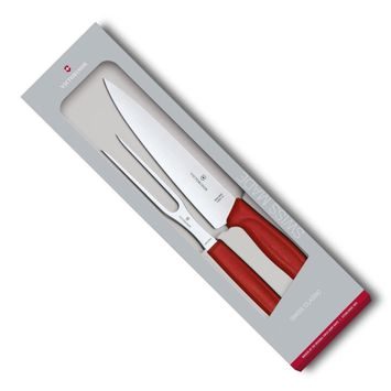 VICTORINOX Sada nůž+vidlice, Swiss Classic, červená