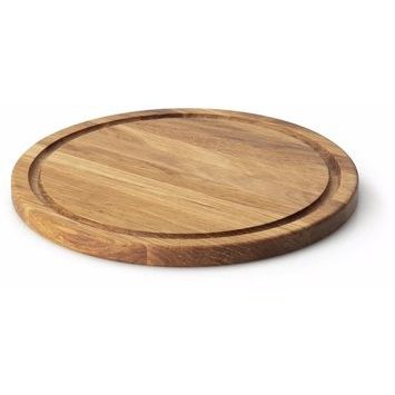 CONTINENTA Prkénko na servírování steaků 28 cm kulaté dubové dřevo