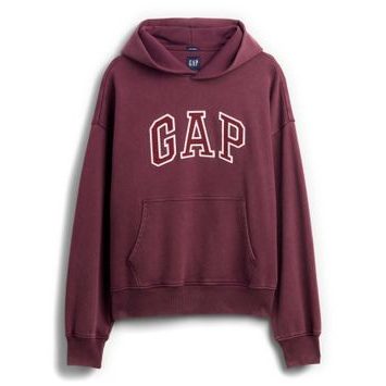 GAP 853429-00 Oversize mikina Logo Heavyweight Unisex Červená