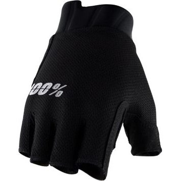100% EXCEEDA Women's Gel Short Finger Gloves Black