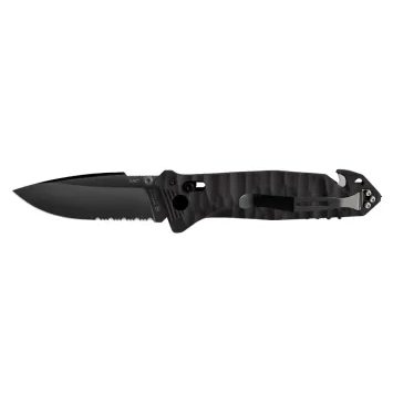 TB OUTDOOR CAC TEXTURED PA6 FV BLACK HANDLE SERRATED