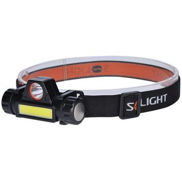 SOLIGHT WN32 LED čelová nabíjecí svítilna, 3W + COB,150 + 60lm, Li-Ion