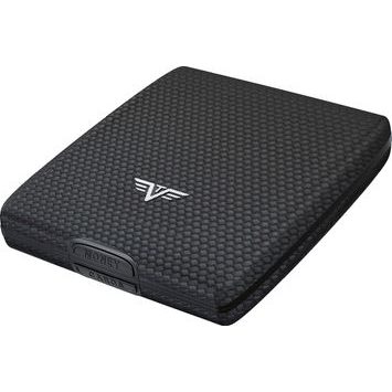 TRU VIRTU Money & Cards BELUGA - leather Diagonal Carbon Black