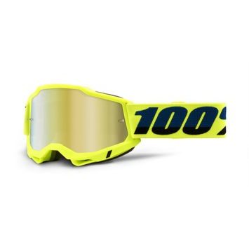 100% ACCURI 2 Goggle - Fluo/Yellow - Mirror Gold Lens