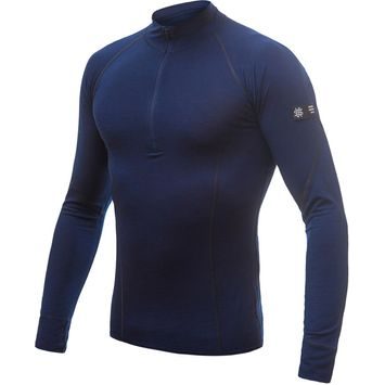 SENSOR MERINO ACTIVE pánské triko dl.rukáv stoják zip deep blue