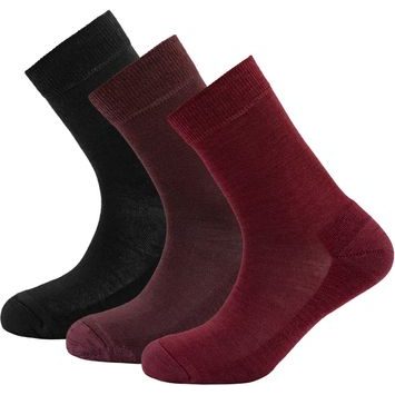 DEVOLD Daily Merino Medium Sock 3Pk Wmn Beetroot Mix