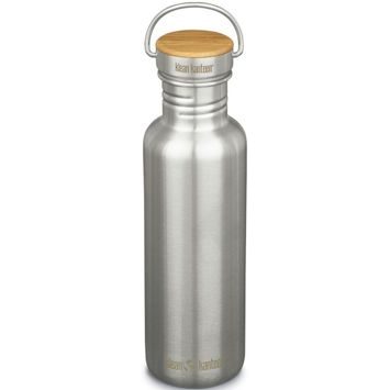 KLEAN KANTEEN Reflect w/Bamboo Cap - brushed stainless 800 ml