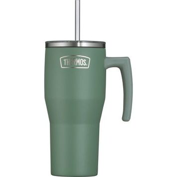 THERMOS Refreshing s madlem a brčkem 850ml - matná zelená