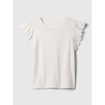 GAP 883243-03 Dětské tričko s volány Bílá