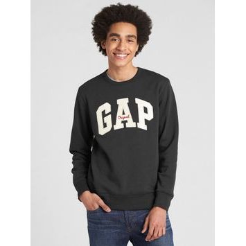 GAP 852079-07 Mikina GAP logo fleece Černá