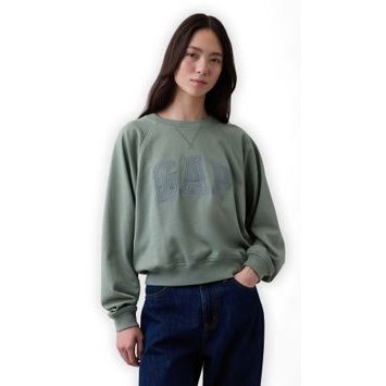 GAP 888007-03 Oversize mikina s logem Zelená
