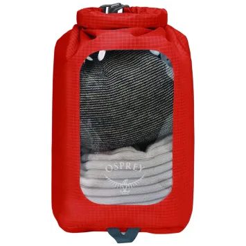 OSPREY DRY SACK 6 W/WINDOW, mars orange