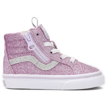 VANS SK8-Hi Reissue Side Zip GLITTER Kids Lilac Mist