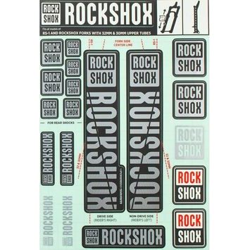 ROCK SHOX 11.4318.003.504 - DECAL KIT 30/32/RS1 POLAR GREY