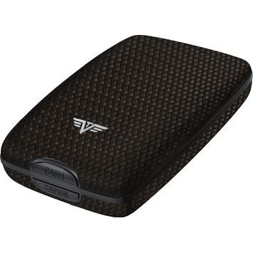 TRU VIRTU Cash & Cards OYSTER - leather Diagonal Carbon Black