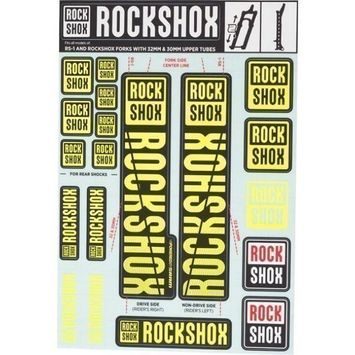 ROCK SHOX 11.4318.003.507 - DECAL KIT 35MM NE01 YELLOW