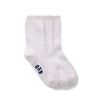 GAP Dětské ponožky, 3 páry Bílá