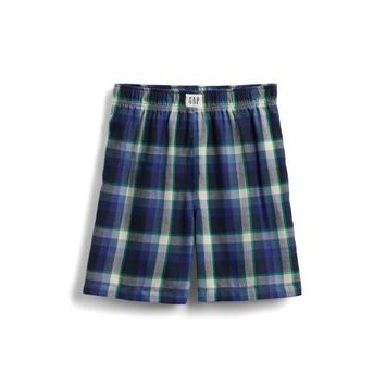 GAP Dětské pyžamové flanelové kraťasy Tmavě modrá