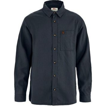 FJÄLLRÄVEN Övik Relaxed Hemp Shirt LS M Dark Navy