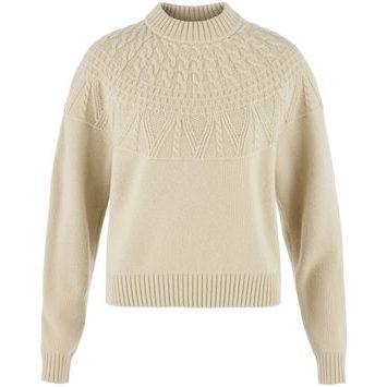 FJÄLLRÄVEN Övik Solid Jacquard Knit W Light Beige