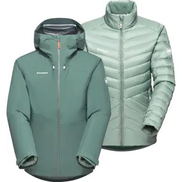 MAMMUT Convey 3 in 1 HS hooded Jacket Women dark jade-jade