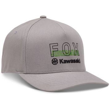 FOX Fox X Kawi Flexfit Hat Steel Grey