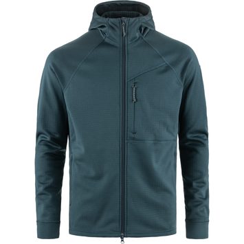 FJÄLLRÄVEN Abisko Grid Fleece Hoodie M Mountain Blue