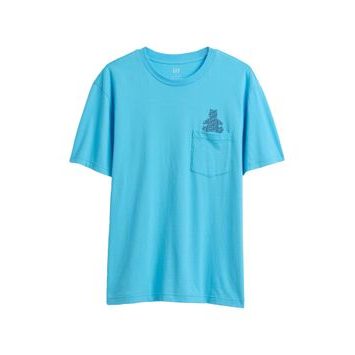 GAP Tričko s kapsičkou Brannan Modrá