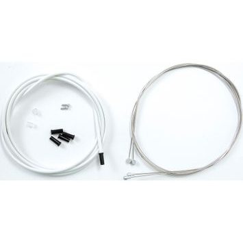 CONTEC Brake Cable Set Stop+ Steel Fr+Rear Compl white