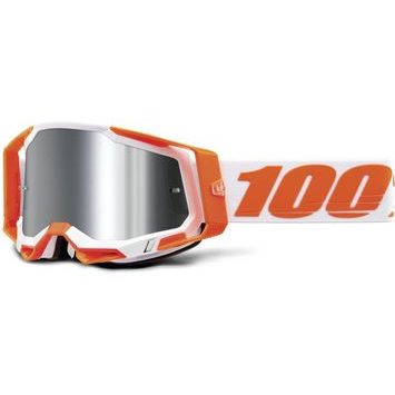100% RACECRAFT 2 Goggle - Orange - Mirror Silver Flash Lens