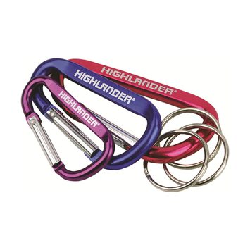 HIGHLANDER Carabiners and rings 3 pcs