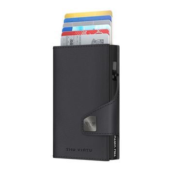 TRU VIRTU Wallet Click & Slide - vegan Bio Apple Black