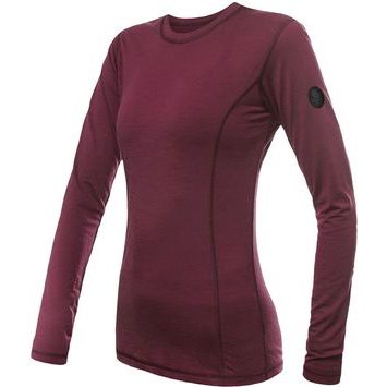 SENSOR MERINO AIR dámské triko dl.rukáv port red
