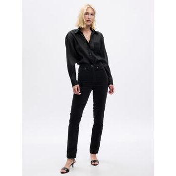GAP 823596-01 Průsvitná košile oversize, Černá