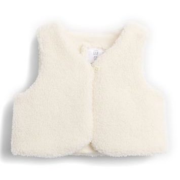 GAP 816537-00 Baby sherpa vesta Béžová