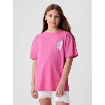 GAP 883399-03 Dětské bavlněné tričko Růžová