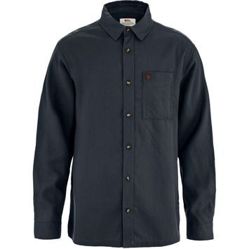 FJÄLLRÄVEN Övik Relaxed Hemp Shirt LS M Dark Navy
