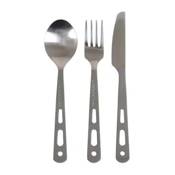 LIFEVENTURE Knife Fork Spoon Set - Titanium