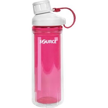 SOURCE ECO -Tritan double wall 0.60 L - Clickseal Berry Red strap Tribal Red