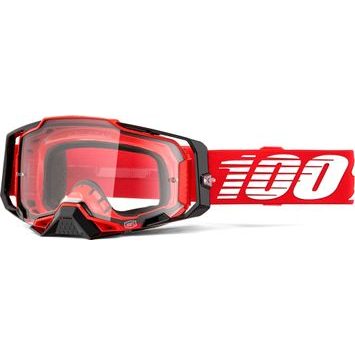 100% ARMEGA Goggle Red - Clear Lens