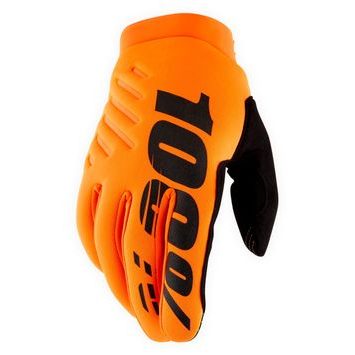 100% BRISKER Gloves Fluo Orange/Black