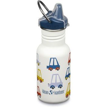 KLEAN KANTEEN Kid Classic Narrow 12oz (w/Kid Sippy Cap) - cars 355 ml