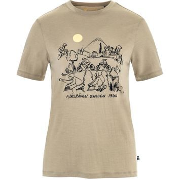 FJÄLLRÄVEN Hoja Lugnt Wool T-shirt W Fossil