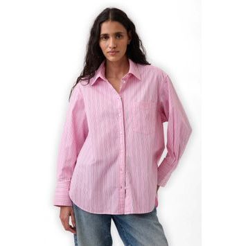 GAP 799379-07 Oversize popelínová košile s logem Big Shirt Růžová