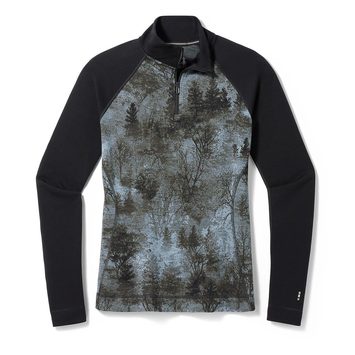 SMARTWOOL W CLASSIC THERMAL MERINO BL 1/4 ZIP black forest