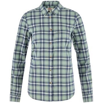 FJÄLLRÄVEN Övik Flannel Shirt W Misty Green-Eggshell