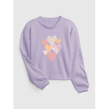 GAP 602863-02 Dětská mikina s flitry Fialová