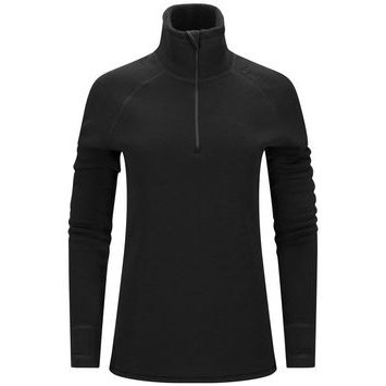 ACLIMA FleeceWool V2 Polo w/ zip W's Jet Black
