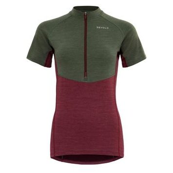 DEVOLD Standal Merino Tee Zip Neck Wmn, Beetroot