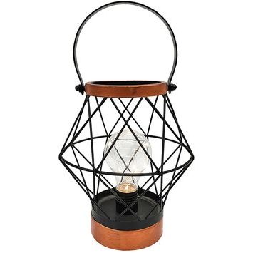 SOLIGHT WO3105 kovová lucerna se žárovkou s micro LED, teplá bílá, 3xAA, 20cm